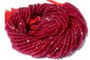 AAA quality Ruby Red Quartz Micro Faceted Roundell Size 3 -3.5 mm approx 14inch strand